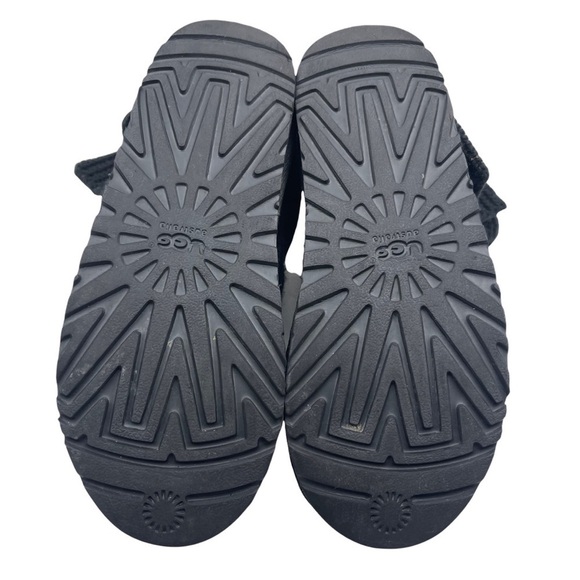 UGG Cardy Knit Buttons Boots Kids Size 5 Suede Foldable Short Tall Black Cozy - Picture 14 of 14